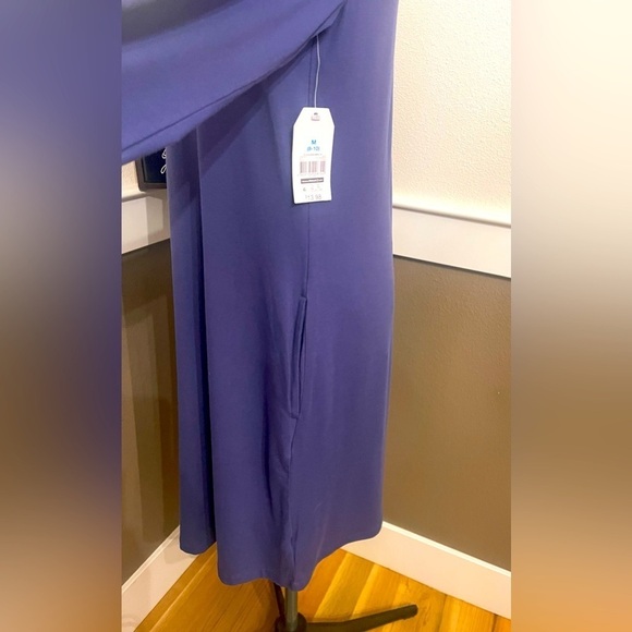 Time and Tru A-line Dress Size M 3/4 Sleeves Pockets Relaxed Fit Rayon Spandex - Picture 5 of 11